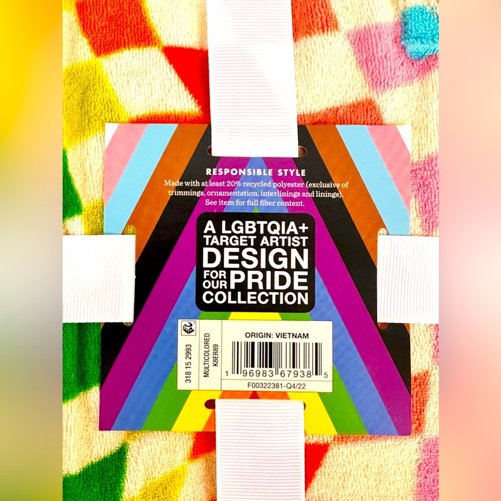 Target Pride Unisex Mid Length Wrap Robe with Belt LGBTQ + Pride NWT - Picture 5 of 9